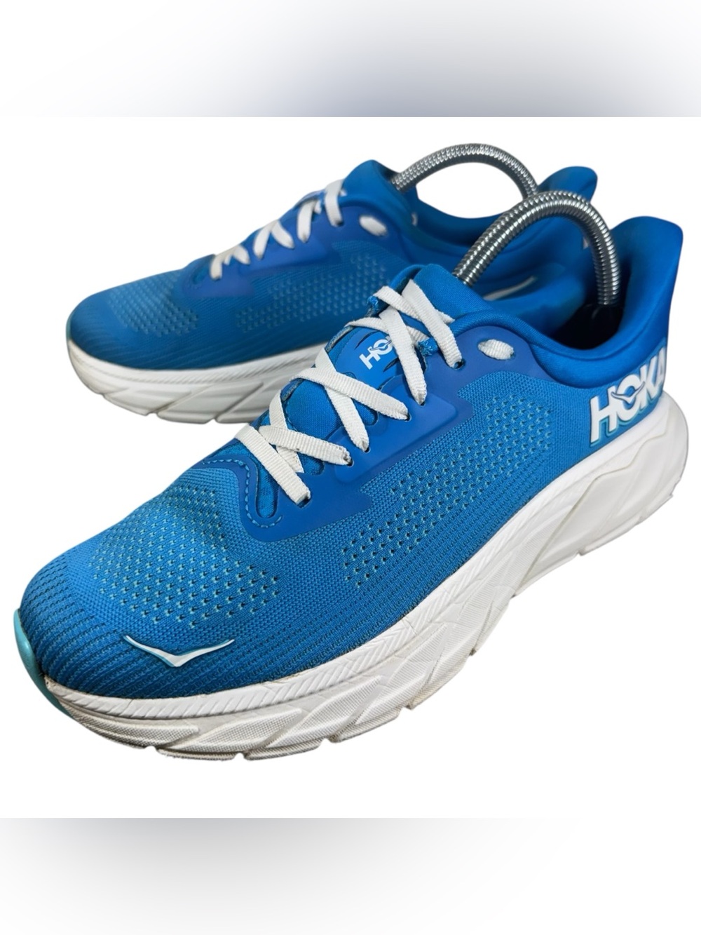 Hoka One One Arahi 7 Running Sneaker Shoes Blue White Men’s Size 7D Women’s 8.5